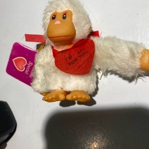 Vintage valentines suction cup rubber and plush ornament